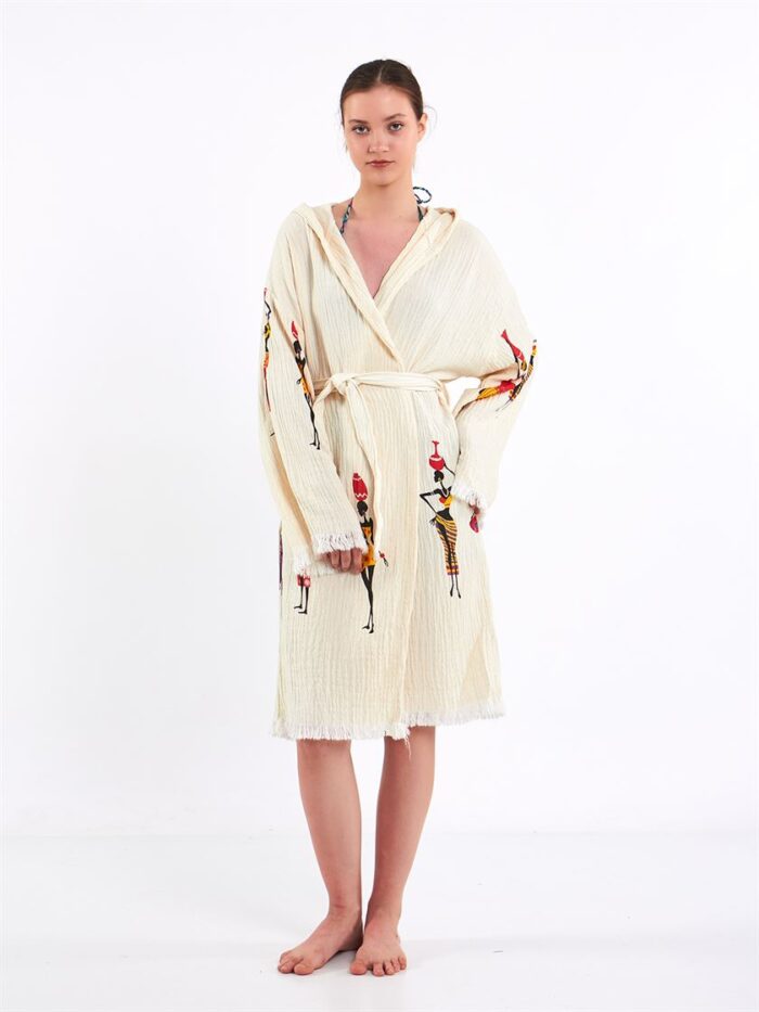 كيمونو أفريكرافت بقلنسوة كيمونو أفريكرافت بقلنسوة