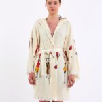 AfriKraft Kapşonlu Kısa Kimono