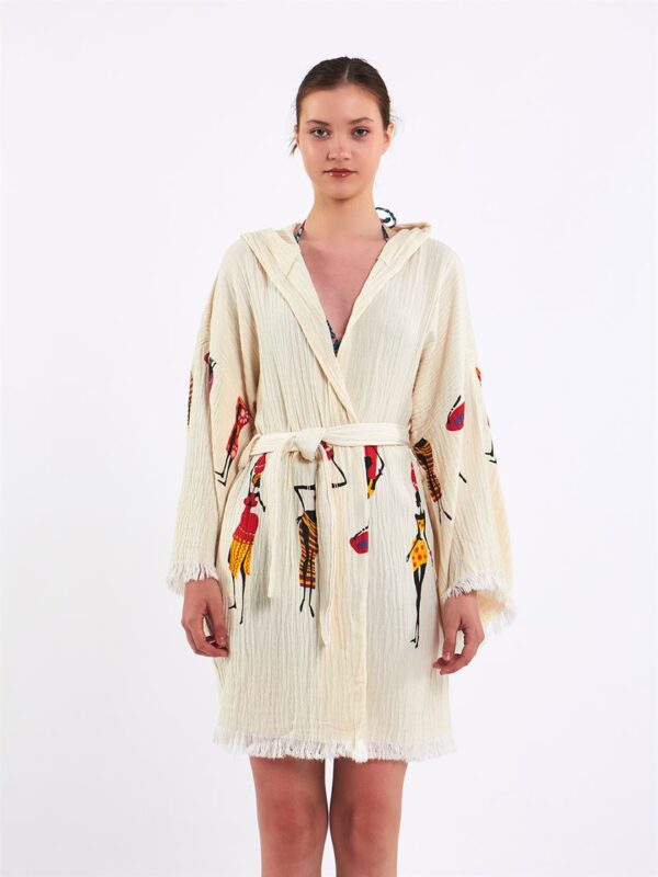 Hakkımızda 6 AfriKraft Kapşonlu Kısa Kimono