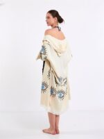 Big Blue Eye Hooded Kimono