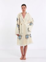 Big Blue Eye Hooded Kimono