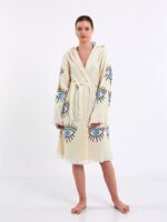 Big Blue Eye Hooded Kimono