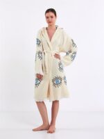 Big Blue Eye Hooded Kimono