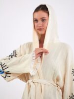 Big Blue Eye Hooded Kimono