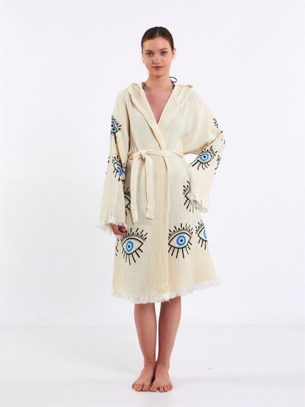 Big Blue Eye Kimono mit Kapuze