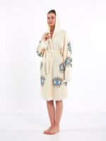 Big Blue Eye Hooded Kimono