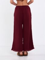 Big Eye Musselin-Hose Burgund