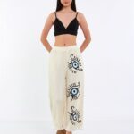 Big Eye Musselin-Hose Ecru