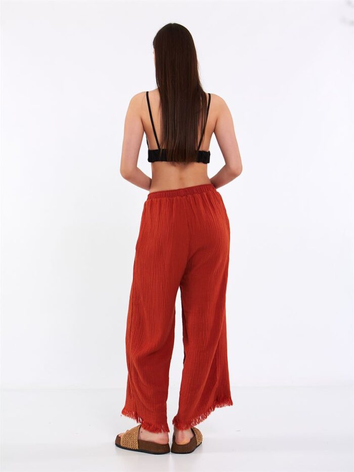 Big Eye Müslin Pantolon Kiremit