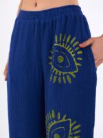 Big Eye Müslin Pantolon Mavi