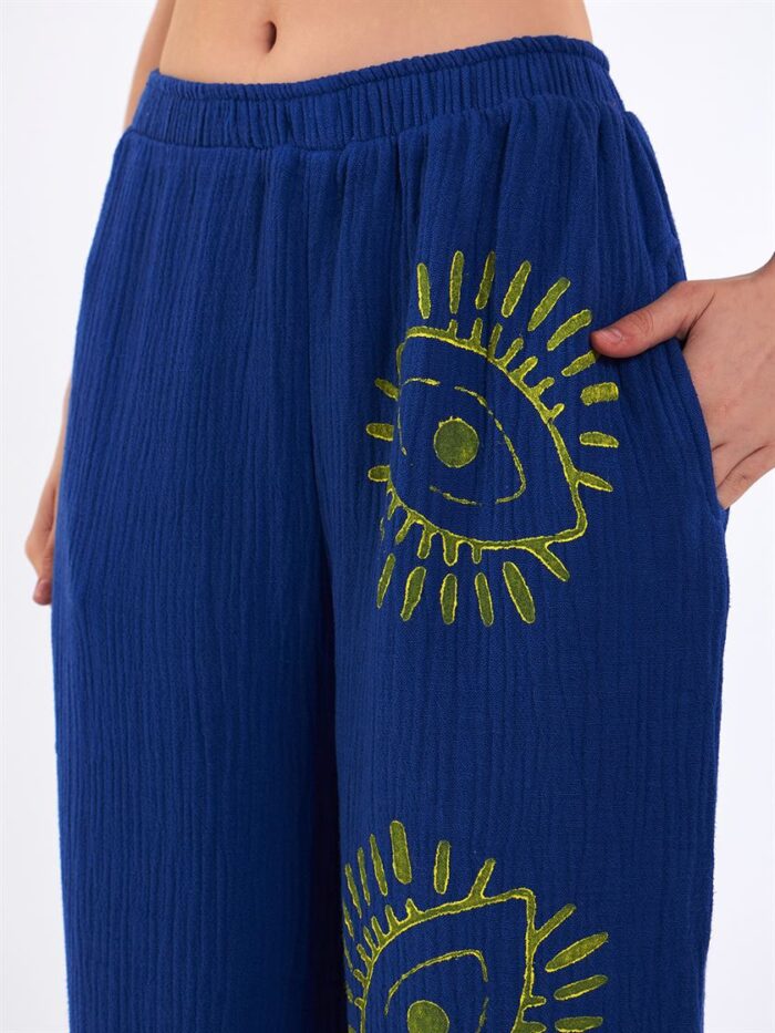 Big Eye Müslin Pantolon Mavi Big Eye Müslin Pantolon Mavi