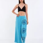 Big Eye Musselinhose Türkis