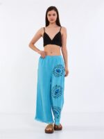 Big Eye Müslin Pantolon Turkuaz