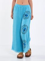 Big Eye Müslin Pantolon Turkuaz