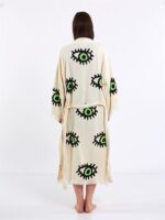 Großes grünes Auge Kimono