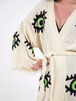 Großes grünes Auge Kimono