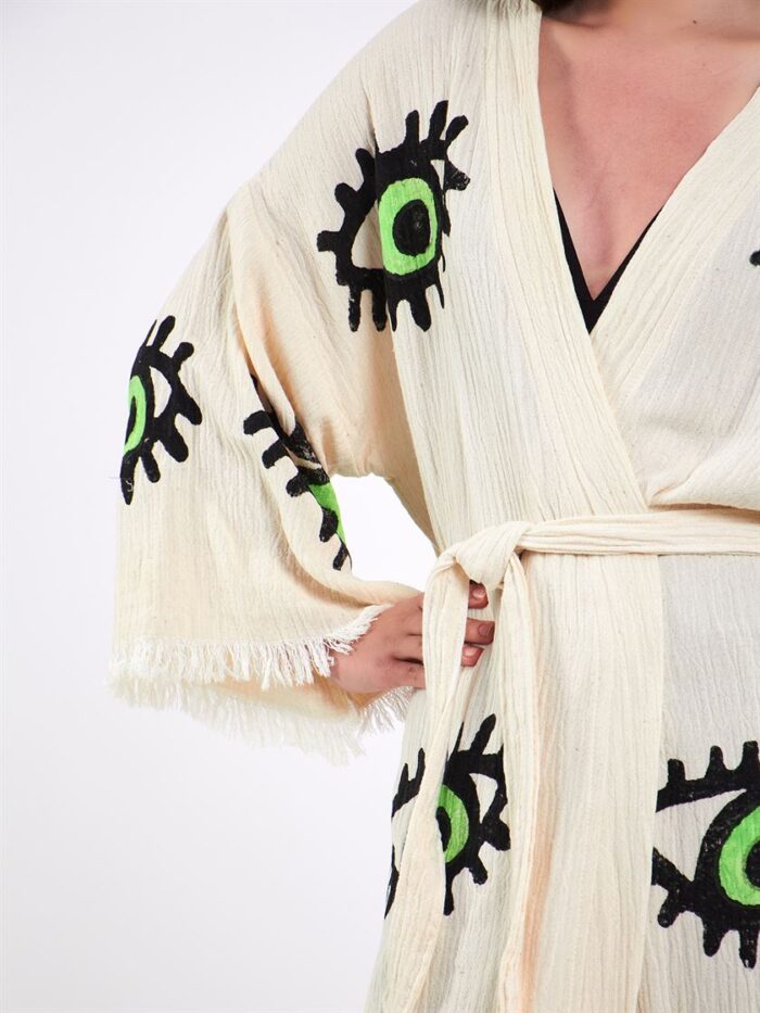 Großes grünes Auge Kimono Großes grünes Auge Kimono