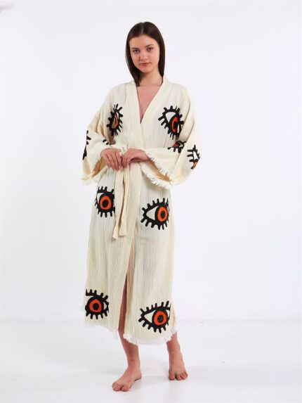 Big Orange Eye Kimono