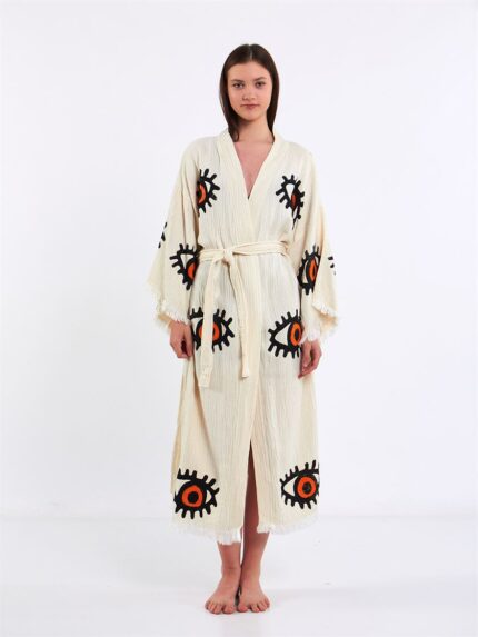 Big Orange Eye Kimono