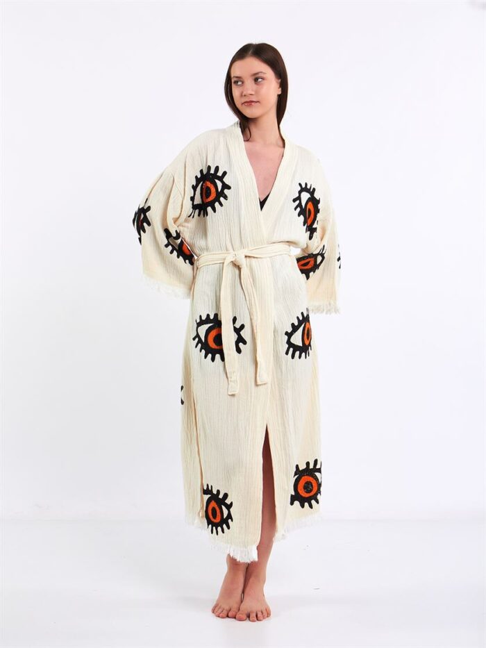 Big Orange Eye Kimono
