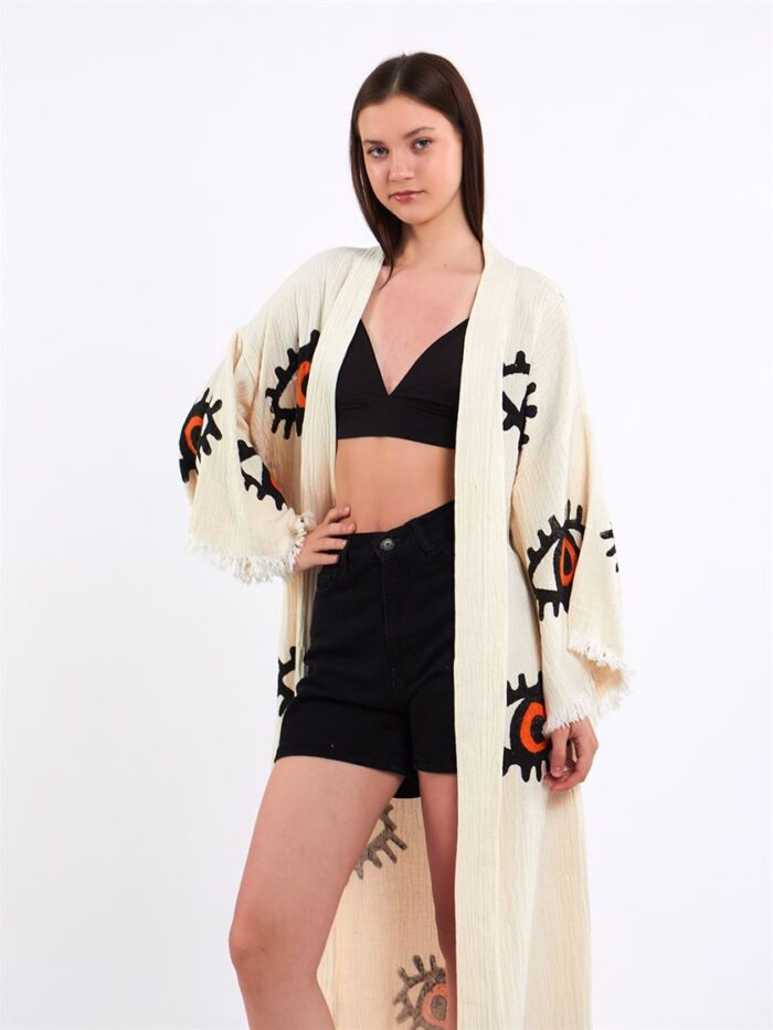 Big Orange Eye Kimono