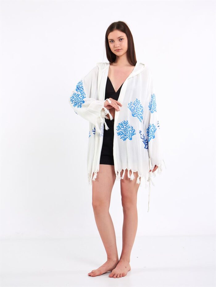 Blue Tree Hooded Pareo Blue Tree Hooded Pareo