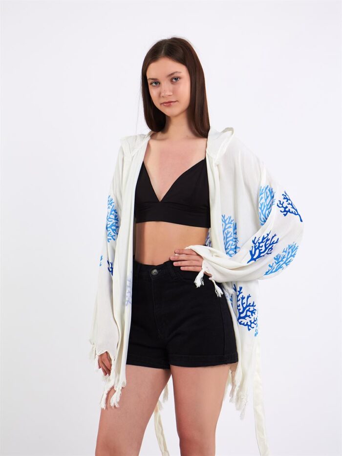Blue Tree Hooded Pareo Blue Tree Hooded Pareo