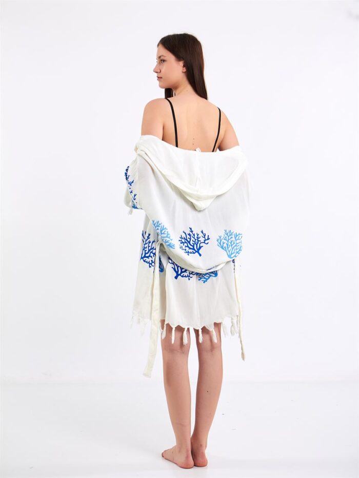 Blue Tree Hooded Pareo Blue Tree Hooded Pareo