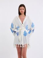 Blue Tree Hooded Pareo