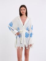 Blue Tree Hooded Pareo