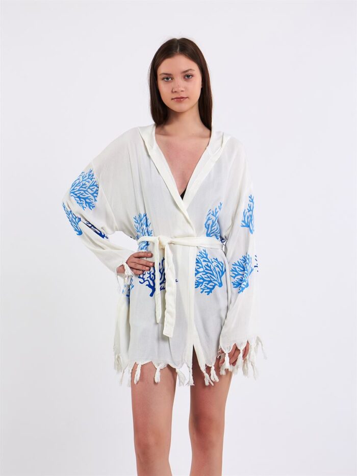 Blue Tree Hooded Pareo Blue Tree Hooded Pareo