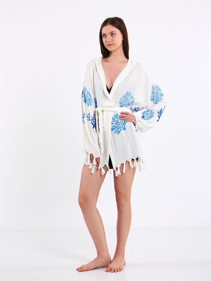 Blue Tree Hooded Pareo Blue Tree Hooded Pareo