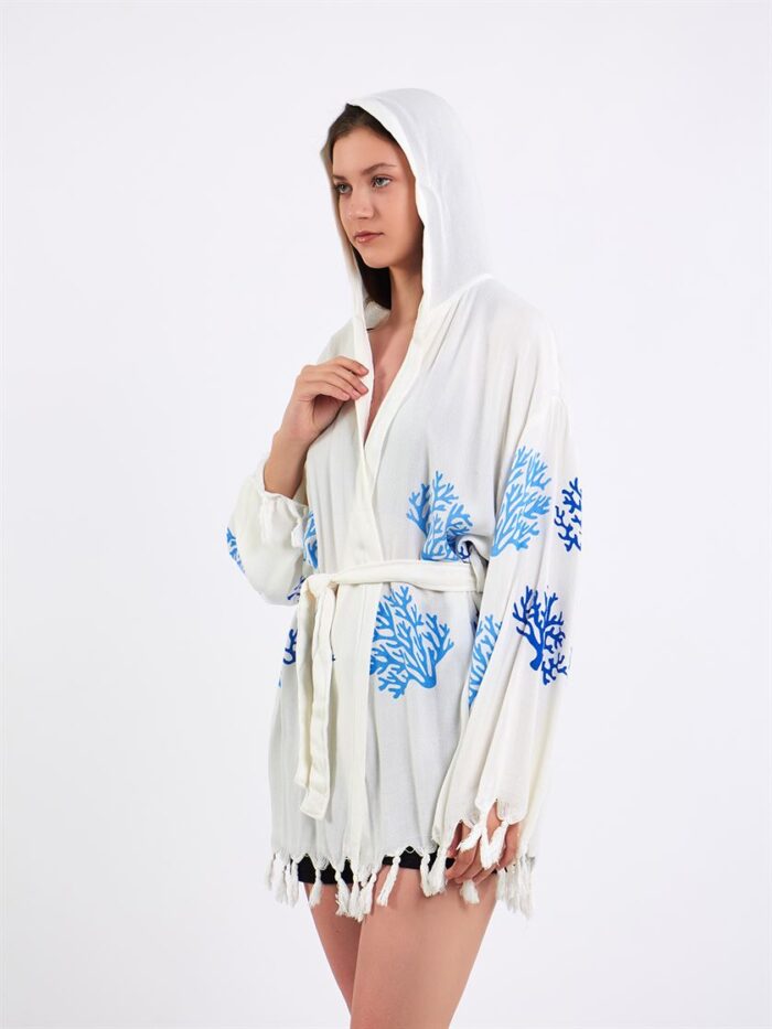 Blue Tree Hooded Pareo Blue Tree Hooded Pareo