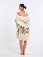 Butterfly Kapşonlu Kısa Kimono