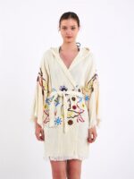 Butterfly Kapşonlu Kısa Kimono