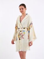 Butterfly Kapşonlu Kısa Kimono
