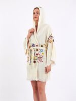 Butterfly Kapşonlu Kısa Kimono
