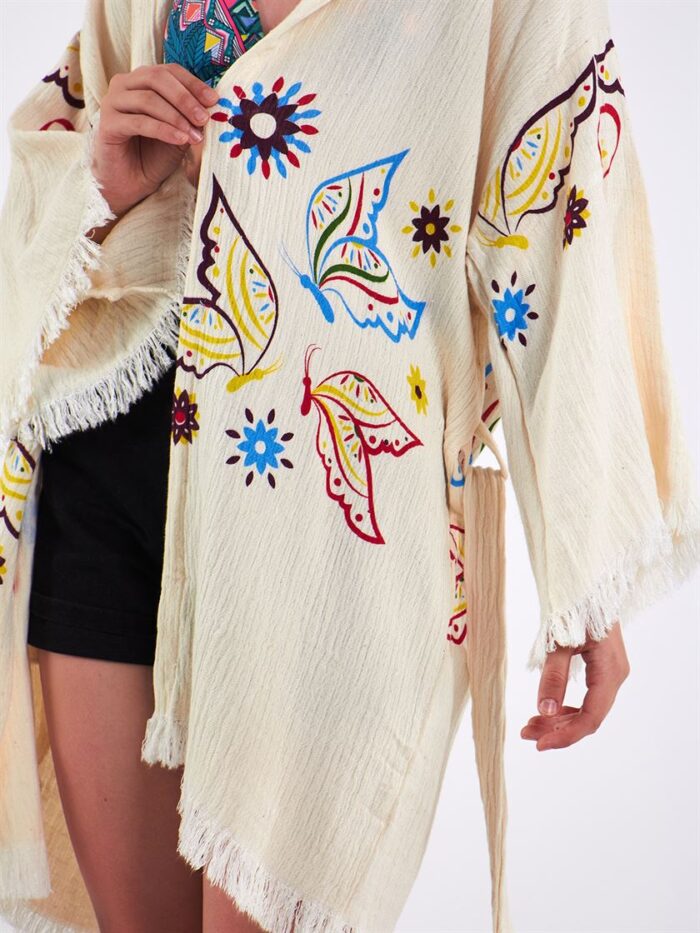 Butterfly Kapşonlu Kısa Kimono Butterfly Kapşonlu Kısa Kimono