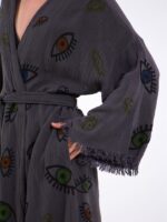 Colorful Eyes Antrasit Kimono