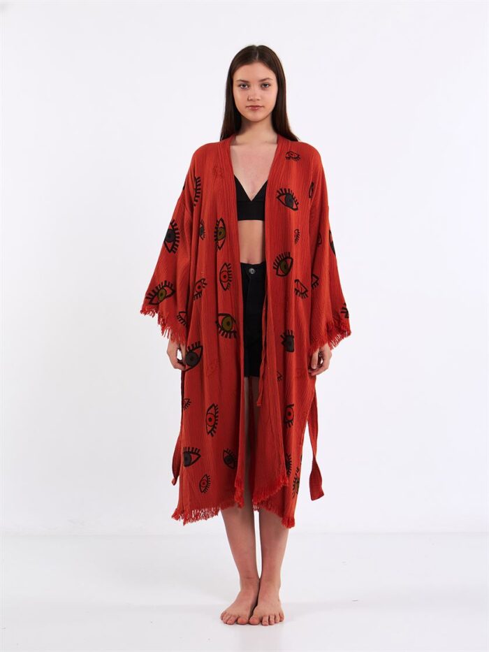 Colourful Eyes Tile Kimono