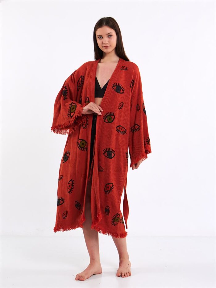 Colourful Eyes Tile Kimono