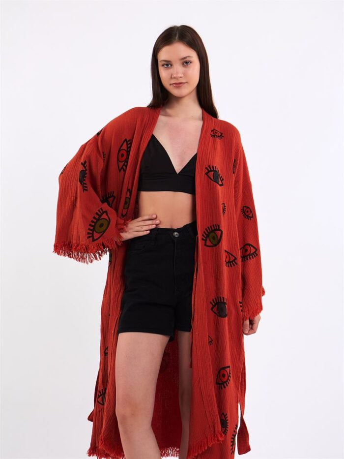 Colourful Eyes Tile Kimono