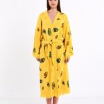 Bunte Augen Gelber Kimono