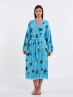 Bunte Augen Türkisfarbener Kimono