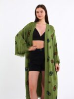 Colorful Eyes Yeşil Kimono