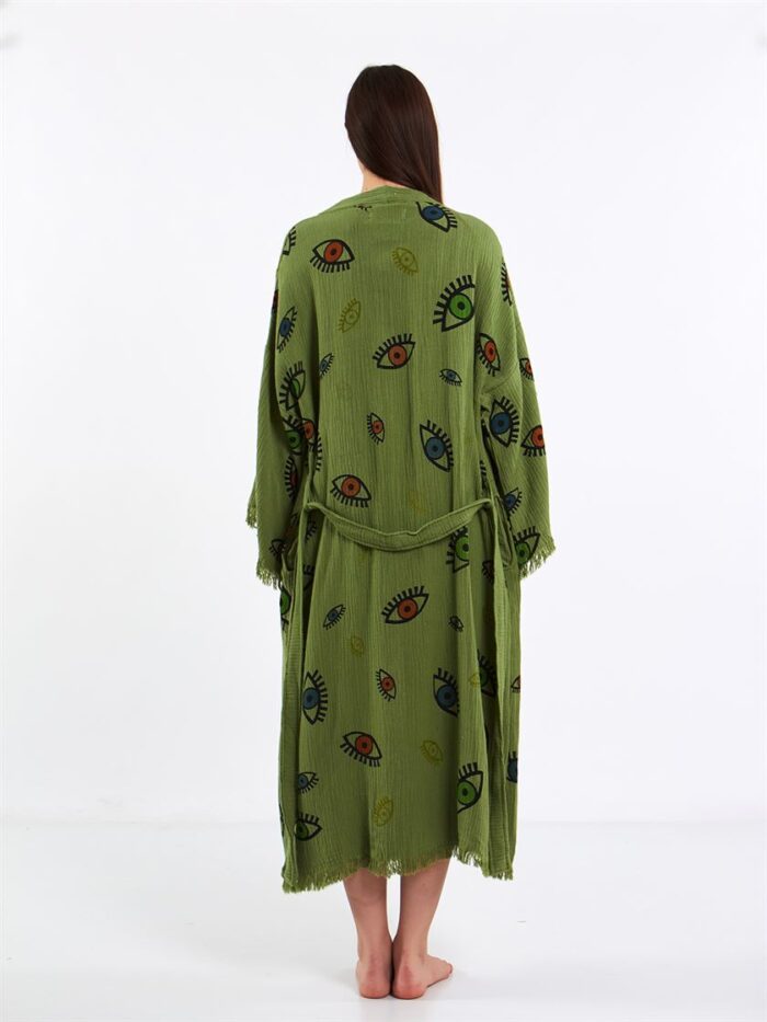 Colorful Eyes Yeşil Kimono