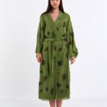 Bunte Augen Grüner Kimono