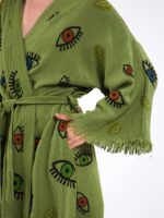 Colorful Eyes Yeşil Kimono