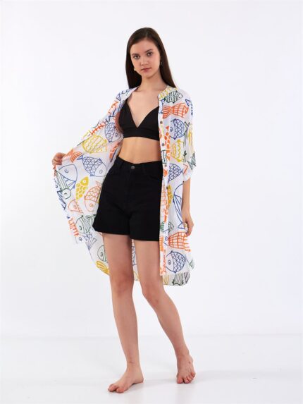 Colorful Fishes Kimono