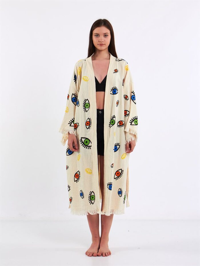 كيمونو العيون الصغيرة الملونة كيمونو العيون الصغيرة الملونة